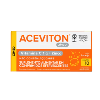 Aceviton Vitamina C 1G + Zinco Compridos Efervescentes – Cimed (Com 10 Comprimidos)