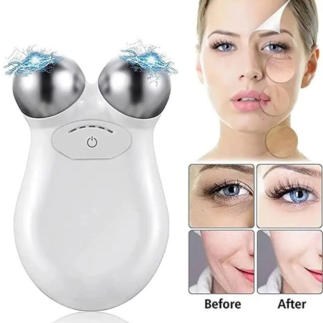 Massageador Facial 3d Electric Face Ems Lift Microcurrent | Shopee