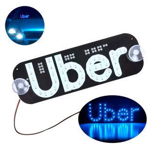 Placa Letreiro Aplicativo UBER Letreiro Luminoso Led 12V com Ventosas