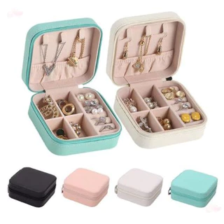 KIT 5/10/15 pcs Porta Jóias Portátil Caixinha Bolsa de Armazenamento Colar Brincos Anéis