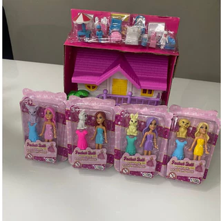 Kit Casinha Polly Pocket Com Acessorios e Boneca Polly Infantil