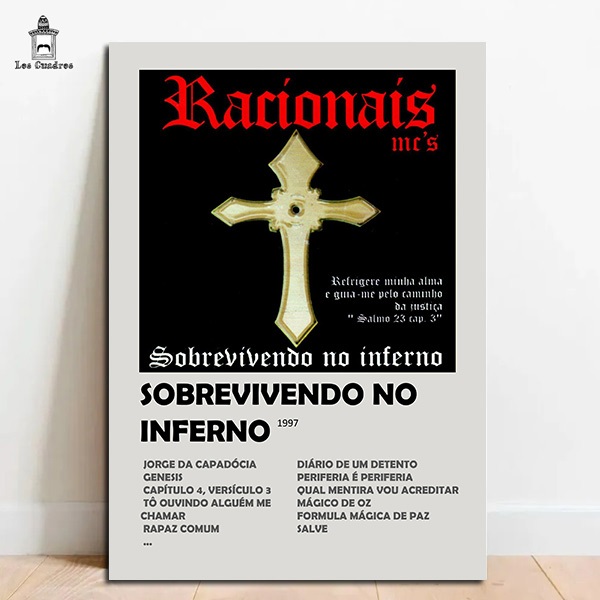 Placa Quadro Decorativo Racionais Sobrevivendo ao Inferno em MDF ...