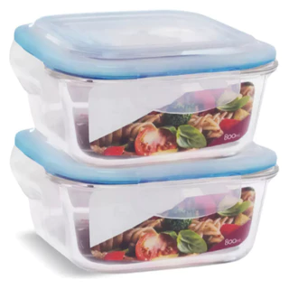 Pote de Vidro Quadrado 800 ml 1 und