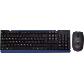 Kit Teclado e Mouse Sem Fio Preto USB