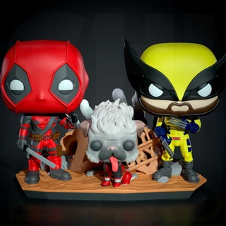 Funko Pop Wolverine e Deadpool e Dogpool | Marvel