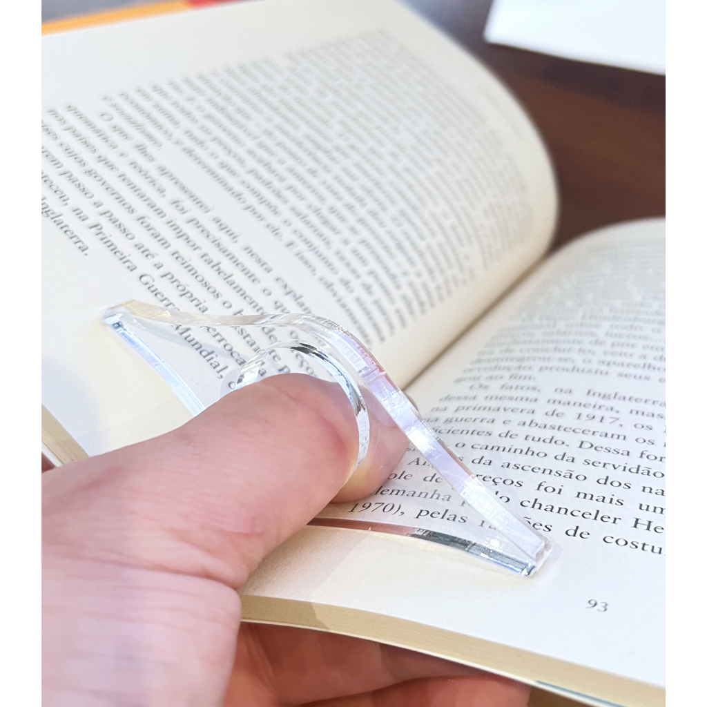 Anel para Leitura Livro Suporte de Leitura de Livros Brinde - Acrílico Transparente 6mm 100% Puro