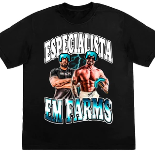 Camiseta Meme Especialista Em Farms Cariani Academia Unissex