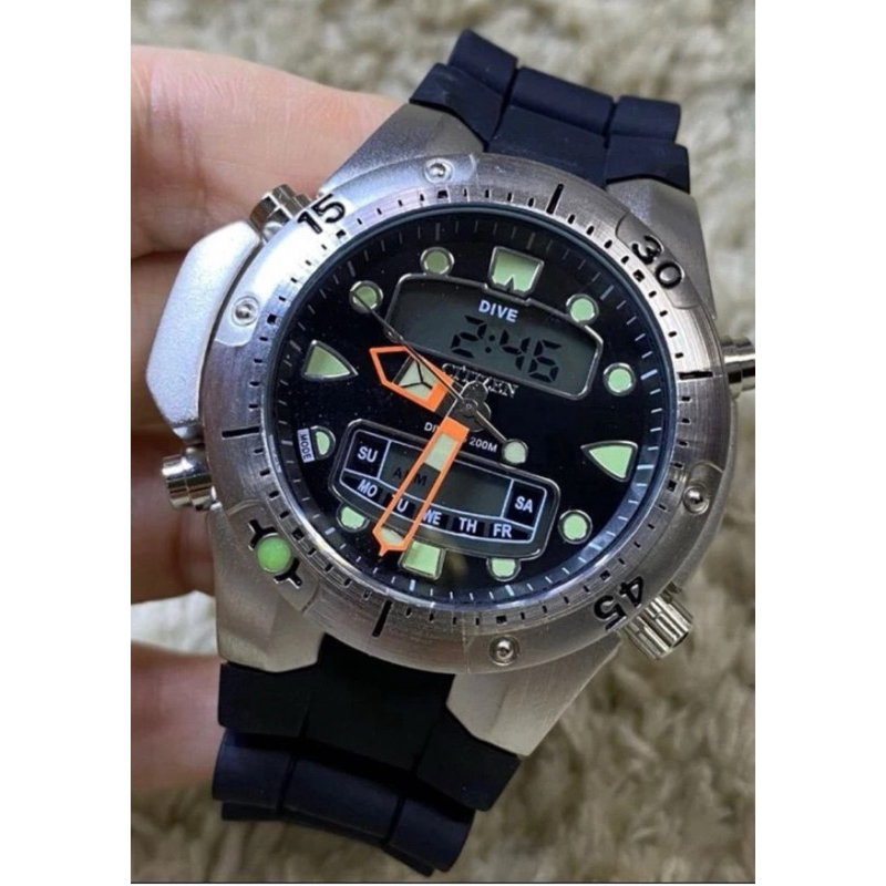 Relogio Citizen Aqualand Jp 1060 Pulseira de Borracha Caixinha de Brinde Shopee Brasil