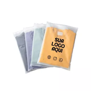 Saco Ziplock Fosco Personalizado Para Roupas 50un