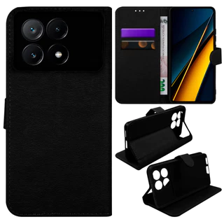 Capa Case Capinha Carteira Flip Cover Couro Sintético PRETA Para Xiaomi Poco X6 Pro tela 6.67 - Cell in Power25