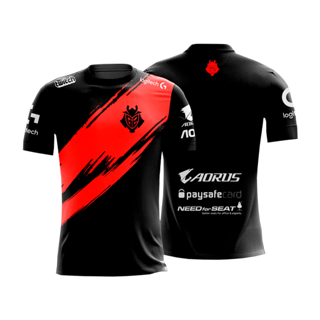 Uniforme G2 CSGO preta Vermelha