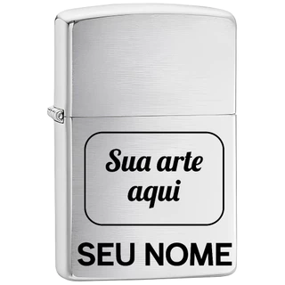 Isqueiro Acendedor de Metal Clássico Personalizado C/ Nome Arte Ou Logo Vintage
