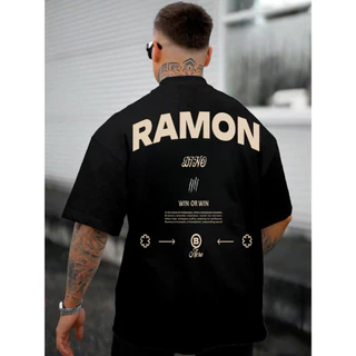Camiseta Oversized Larga Streetwear Ramon Dino Camisa Masculina Academia 100% Algodão Premium Novo