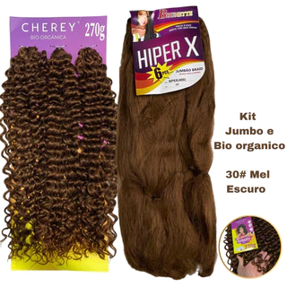 Kit Gypsy Braids Bio Organico Marshmallow 300G + Jumbo Varias Cores