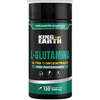 L - Glutamina 500mg 120 Cápsulas - King Earth