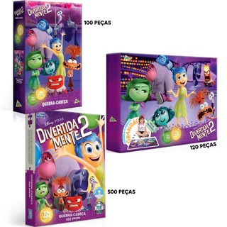 QUEBRA CABEÇA DIVERTIDAMENTE 2 DISNEY PIXAR TOYSTER PUZZLE FILME DESENHO INFANTIL PEÇAS EMOÇÕES