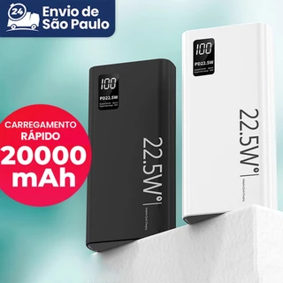 Power Bank Turbo 20000mAh com Tela LCD - Original e Eficiente