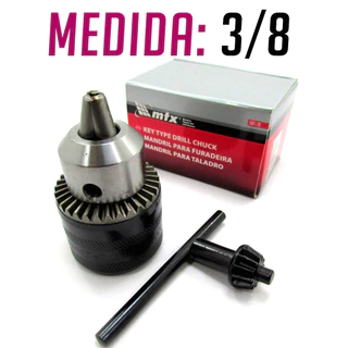 Mandril Para Furadeira Com chave 1,5-13mm Rosca 3/8 Aço Forte Mtx