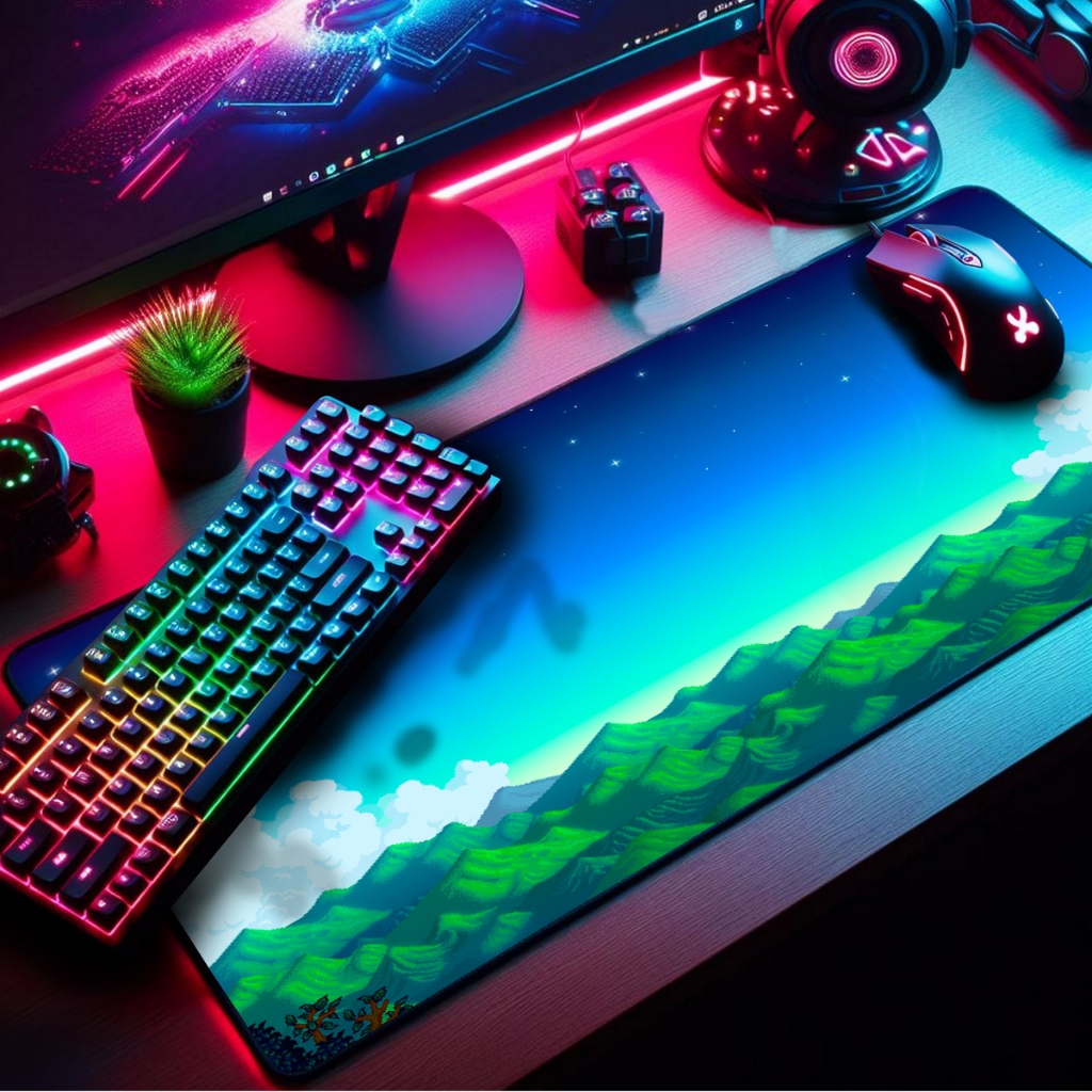 Mouse Pad Gamer Premium Extra Grande 90x40cm Borda Costurada Diversas Estampas RPG Arcade Games