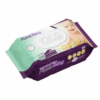 Kit - 10 Lenços/Toalhas Umedecidas Pluma Baby C/100