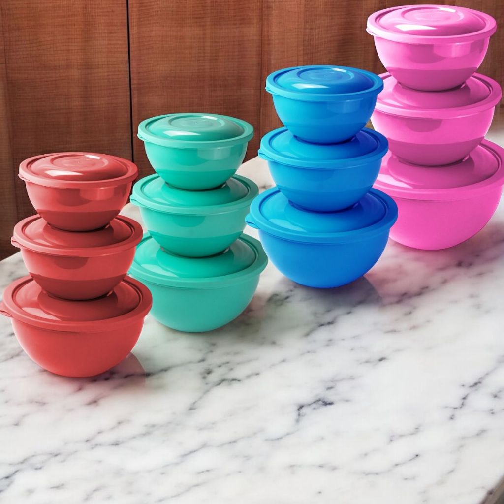 Potes Plástico Com Tampa Para Cozinha Bowl 6 Peças