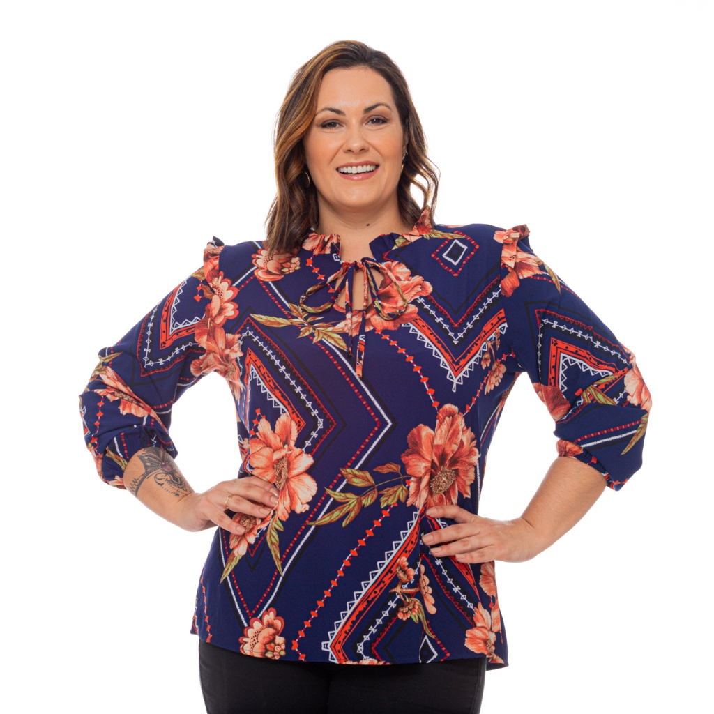 Blusa Plus Size Camisa Feminina Meia Estação Social Manga comprida ...