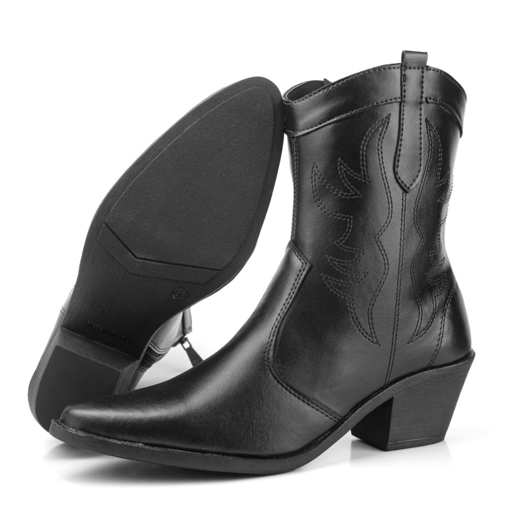 Bota Ana Castela Country Texana Bordada Ultra conforto Blogueira Leve ...