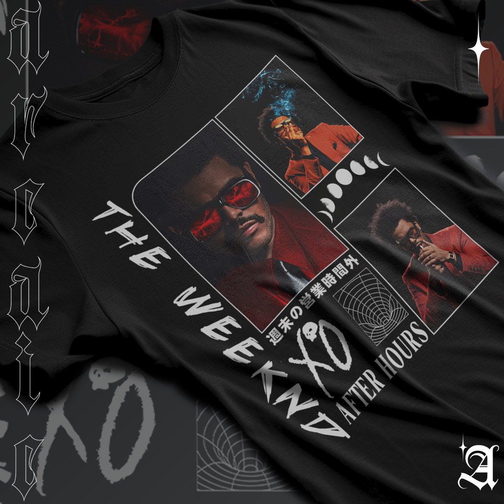 Camiseta OVERSIZED e Basica The Weeknd Xo After Hours Moon Graphic