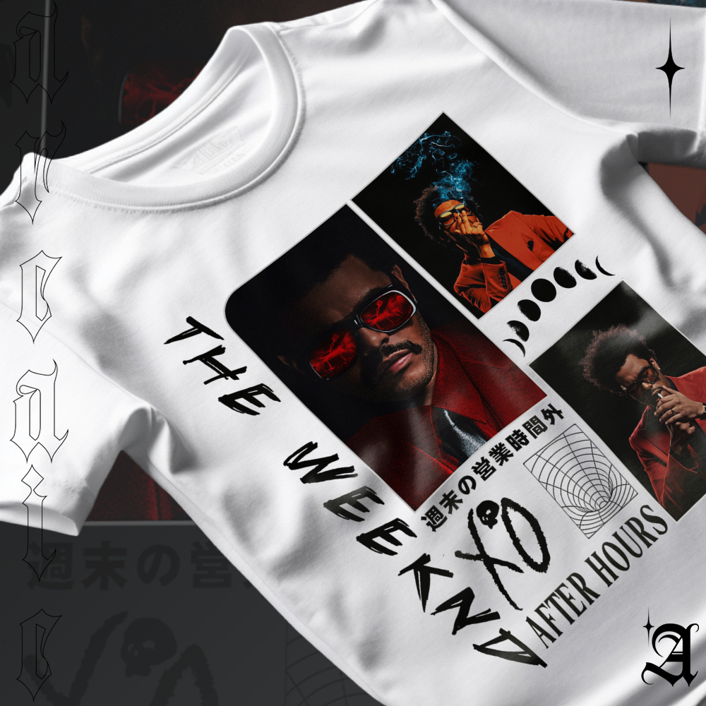 Camiseta OVERSIZED e Basica The Weeknd Xo After Hours Moon Graphic