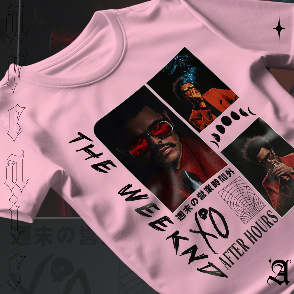 Camiseta OVERSIZED e Basica The Weeknd Xo After Hours Moon Graphic
