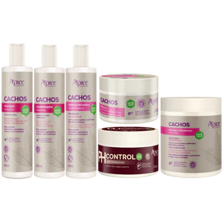 Kit Apse Cachos 5 Itens + Mascara PH Control Tratamento Capilar Completo Cabelo Vegano