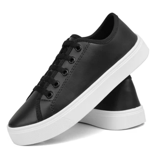Tênis Branco Feminino Casual Básico Leve Confortável