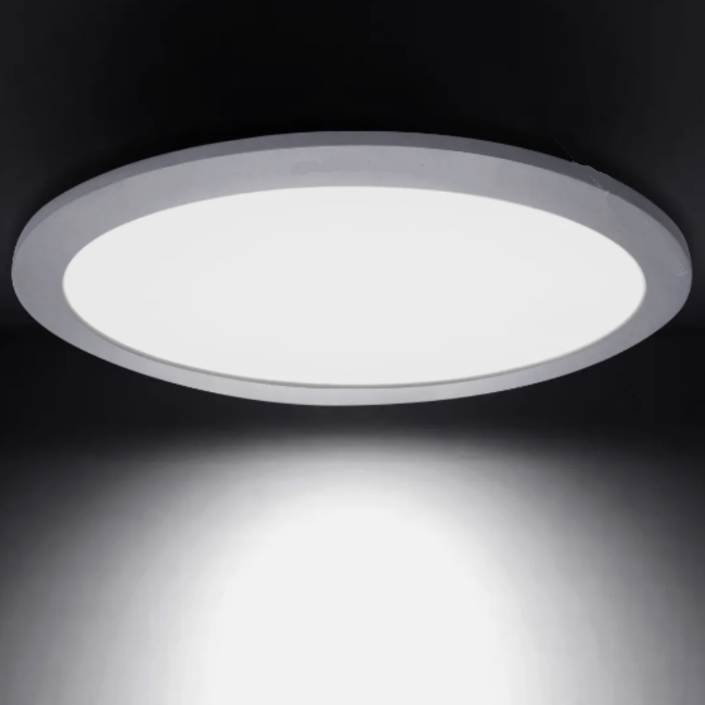 Luminária Painel Plafon 25W LED Redondo Embutir Branco Frio 6500 Bivolt Teto Interno Casa Escritório