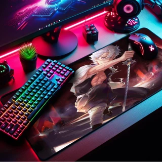Mouse Pad Gamer Premium Extra Grande 90x55cm Borda Costurada Estampas Caçadores de Oni