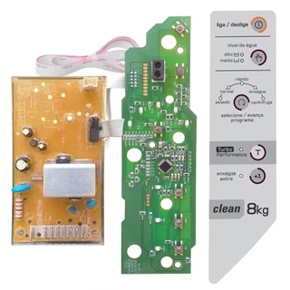 Placa Resinada Lavadora Brastemp Clean 8kg Bwc08 + Adesivo