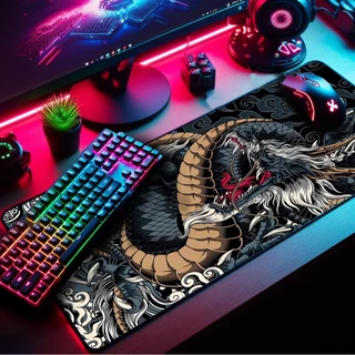Mouse Pad Gamer Dragão Japonês 90x40cm mousepad gamer Extra Grande