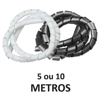 5/10 METROS Organizador de Fios Espiral 12.4 mm 1/2 Polegada
