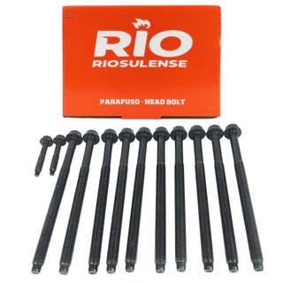 Kit 12 Parafusos Cabeçote Ford Fiesta 1.0, 1.6 L 8V Zetec Rocam Gasolina Riosulense