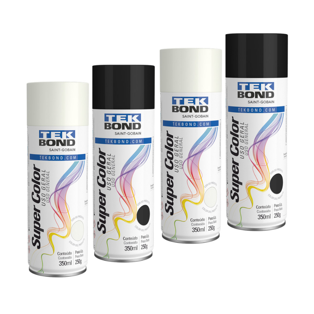 Tinta Spray Uso Geral para Mdf Madeira Metal Plástico Gesso 350ml ...
