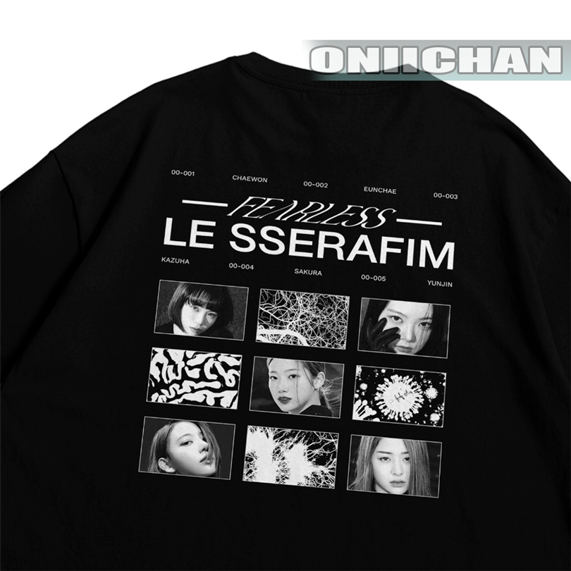 Camiseta T-shirt Unissex Le Sserafim Kpop Grupo | Shopee Brasil
