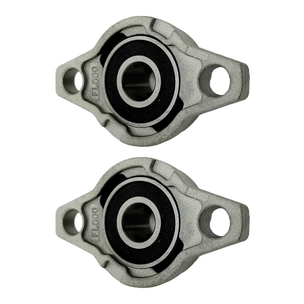 Kit Com 02 Mancais Kfl000 Kfl00 Com Rolamento Para Eixo 10mm
