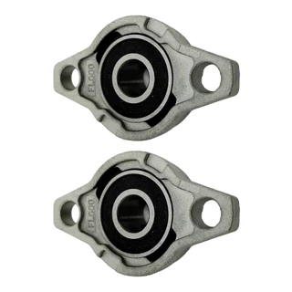 Kit Com 02 Mancais Kfl000 Kfl00 Com Rolamento Para Eixo 10mm