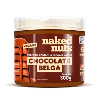 Pasta de Castanha de Caju com Chocolate Belga Crocante 300g e 150g - Naked Nuts - Sem Lactose