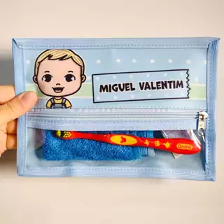 PORTA ESCOVA - ORGANIZADOR HIGIENE INFANTIL - COM NOME - anuncio 1 em Oferta na Shopee