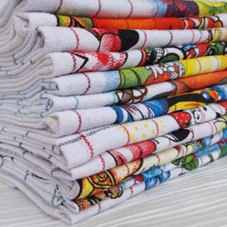 Kit 10 Panos de Prato Copa Bom Estampados 100% Algodão 41x65 cm Sortidos