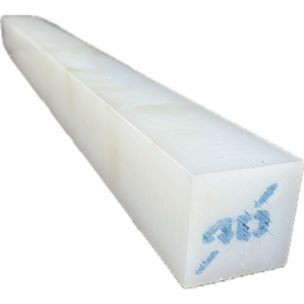 Tarugo de Nylon Quadrado 40mm x 500mm Branco Poliamida Tecnil para ...