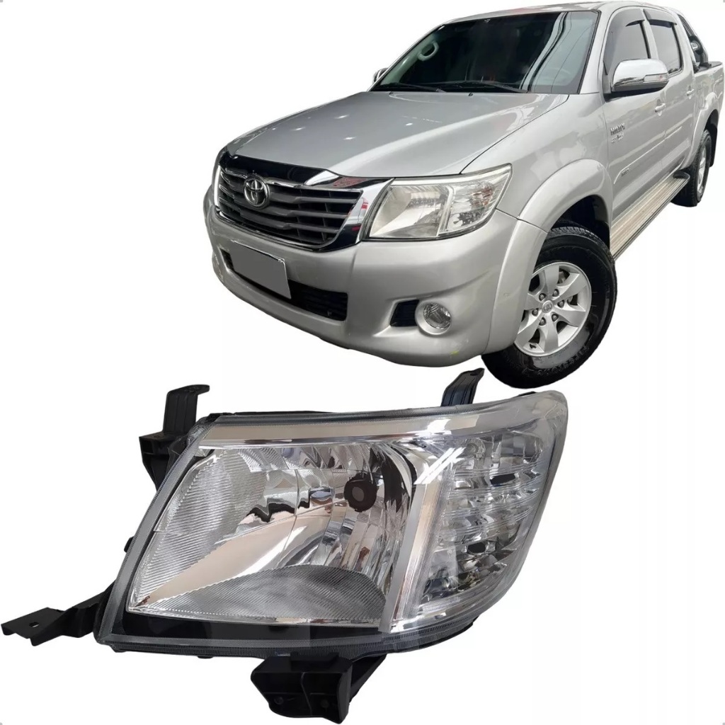 Farol Toyota Hilux 2012 2013 2014 2015 Pisca Cristal | Shopee Brasil