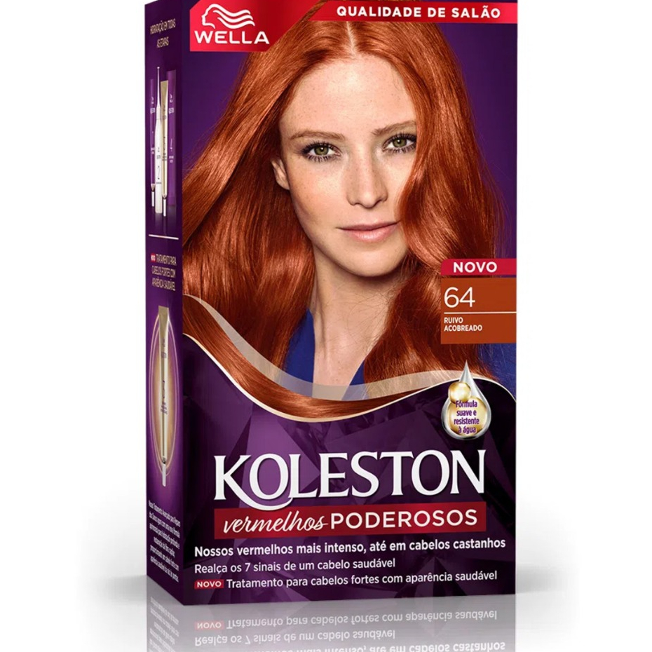 Koleston Coloração Capilar 64 Ruivo Acobreado.