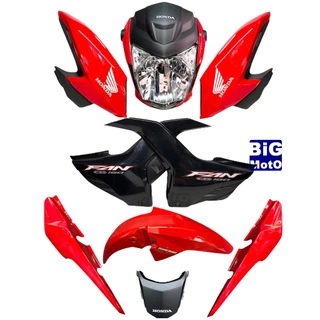 Kit Fan CG160 2022/23/24 Vermelho Perol. -Farol com Aranha+Par Aba com Complemento+Par Tampa lateral+Paralama+Rabeta