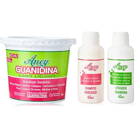 Kit Guanidina Alisante Relaxante Aney Marcia Cosméticos 240g | Shopee ...